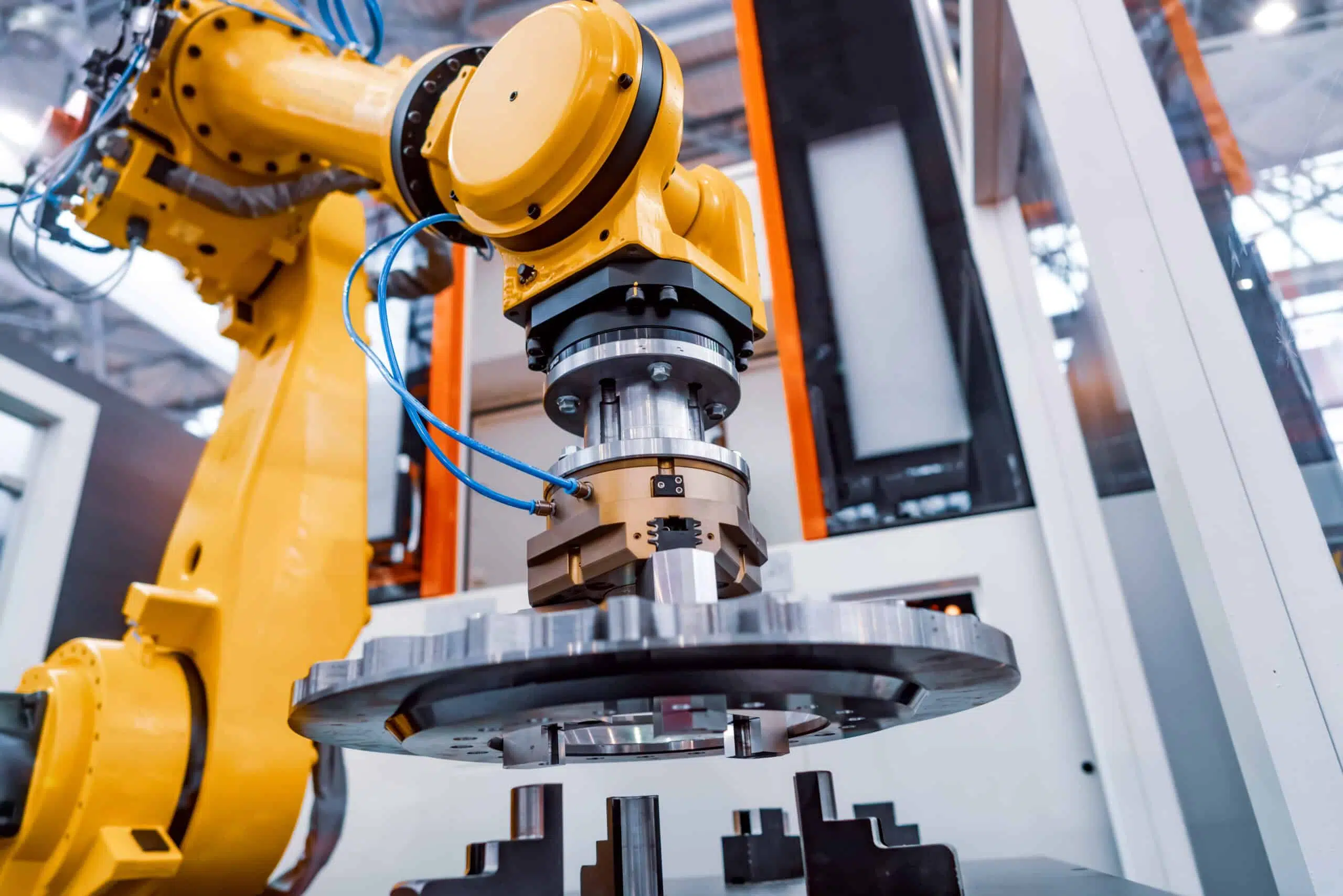 modern robotic tending system for precision machining and production